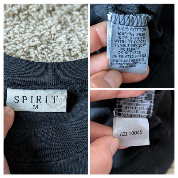 Spirit Pittsburgh Jersey Sweatshirt Mens M Black Cotton Big Back Yellow Letters - Picture 4 of 6